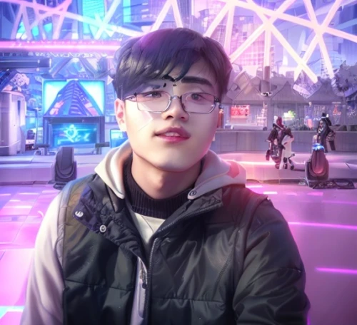 cyber glasses,busan night scene,seoul namdaemun,anime boy,namsan,3d background,seoul,kawaii boy,edit icon,guk,neon lights,korean won,cube background,cyber,neon light,aesthetic,gwanghwamun,asian vision,anime 3d,kai yang