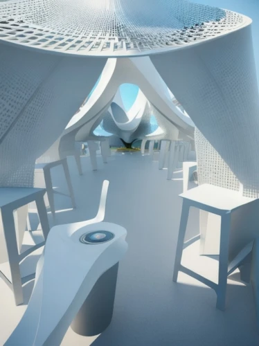 futuristic architecture,sky space concept,futuristic art museum,3d rendering,outdoor structure,school design,archidaily,outdoor table,roof terrace,futuristic landscape,render,roof landscape,roof structures,cubic house,3d render,honeycomb structure,cube stilt houses,jewelry（architecture）,3d rendered,outdoor table and chairs