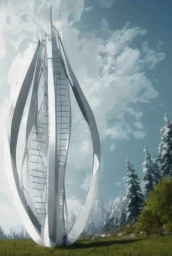 futuristic architecture,futuristic art museum,sky space concept,futuristic landscape,concept art,alien ship,stargate,arhitecture,calatrava,glass building,mother earth statue,steel sculpture,electric tower,steel tower,beautiful buildings,solar cell base,renaissance tower,kirrarchitecture,modern architecture,cellular tower