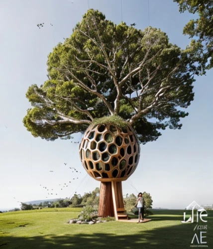 bee-dome,insect house,bee house,tree of life,aegle marmelos,insect ball,bigtree,dragon tree,bee hive,the golf ball,fir tree ball,pacifier tree,tree mushroom,trumpet tree,strange tree,tree house,a tree,circle around tree,the japanese tree,tree's nest,Architecture,General,Modern,Organic Modernism 1,Architecture,General,Modern,Organic Modernism 1