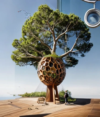 360 ° panorama,circle around tree,strange tree,360 °,tree house,wooden ball,tree mushroom,tree of life,pacifier tree,dragon tree,canarian dragon tree,gyroscope,trumpet tree,orrery,cycle ball,a tree,bigtree,island suspended,tree house hotel,tree with swing,Architecture,General,Modern,Classical Whimsy,Architecture,General,Modern,Classical Whimsy