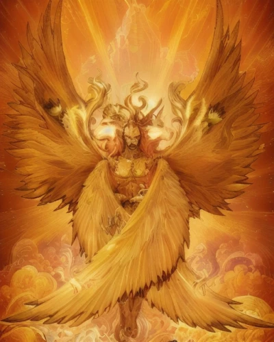 the archangel,fire angel,garuda,archangel,sun god,griffin,angelology,firebird,phoenix,uriel,business angel,baroque angel,gryphon,nine-tailed,owl background,guardian angel,imperial eagle,flame spirit,phoenix rooster,messenger of the gods
