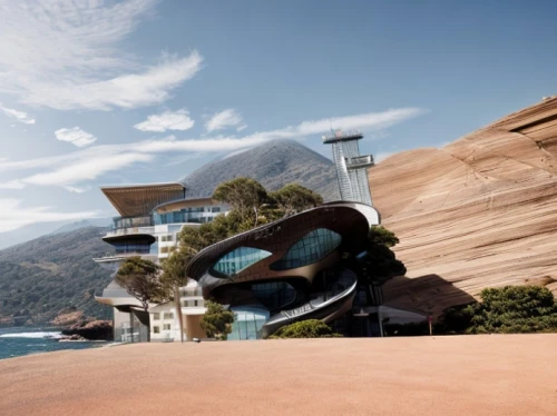 futuristic architecture,dunes house,landscape design sydney,futuristic art museum,landscape designers sydney,eco hotel,niterói,corten steel,tasmania,opera house,australia aud,house in mountains,infinity swimming pool,house in the mountains,casa fuster hotel,luxury property,modern architecture,cubic house,cube stilt houses,newzealand nzd