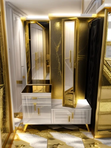 gold paint stroke,gold wall,luxury bathroom,gold lacquer,gold bar shop,luxury hotel,gold stucco frame,luxury home interior,gold foil corner,room divider,metallic door,interior decoration,gold bar,gold bars,gold bullion,interior design,gold castle,luxury property,luxurious,gold paint strokes
