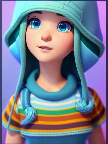 girl wearing hat,beanie,edit icon,agnes,beret,cute cartoon character,bobble cap,custom portrait,knit hat,scandia gnome,vector girl,3d model,bob hat,witch's hat icon,cyan,the hat-female,piko,3d render,hat,3d rendered,Common,Common,Cartoon,Common,Common,Cartoon