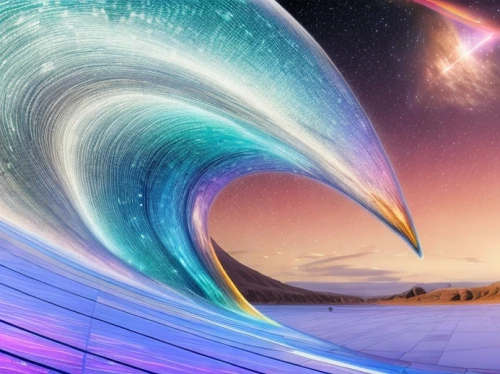 interstellar bow wave,electric arc,rainbow waves,colorful spiral,whirl,torus,wormhole,vortex,space art,time spiral,galaxy collision,speed of light,wind wave,stargate,soundwaves,rainbow pencil background,arc,trajectory,swirling,cosmos