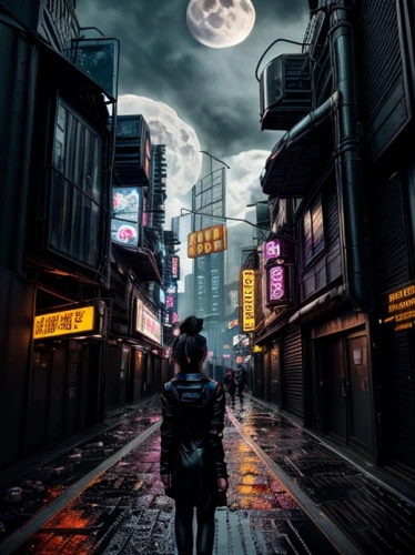 tokyo,cyberpunk,tokyo city,shinjuku,harajuku,shibuya,osaka,alley,tokyo ¡¡,alleyway,asakusa,kyoto,night image,hong kong,japan,photomanipulation,play street,night scene,world digital painting,photoshop manipulation,Common,Common,Film,Common,Common,Film