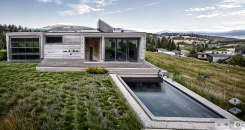 grass roof,house in the mountains,house in mountains,roof landscape,modern house,dunes house,luxury property,modern architecture,home landscape,beautiful home,turf roof,luxury home,cubic house,lago grey,bow valley,cube house,crib,mountainside,british columbia,landscaping,Architecture,General,Modern,Elemental Architecture,Architecture,General,Modern,Elemental Architecture