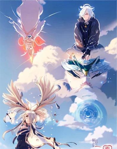 flying birds,flying dandelions,violet evergarden,sky,celestial event,fall from the clouds,game illustration,white eagle,clouds - sky,star winds,cloud play,flying heart,sun and moon,flying seeds,dove of peace,skyflower,doves of peace,fairies aloft,birds of the sea,autumn sky,Game&Anime,Manga Characters,Concept,Game&Anime,Manga Characters,Concept