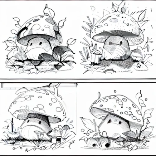 bulbasaur,axolotl,hedgehogs hibernate,toadstools,hedgehog heads,grilled food sketches,hedgehogs,kawaii frogs,hatching,fish collage,burrowing,water frog,water turtle,illustrations,kawaii snails,blowfish,fishes,blobs,puffer,teapots