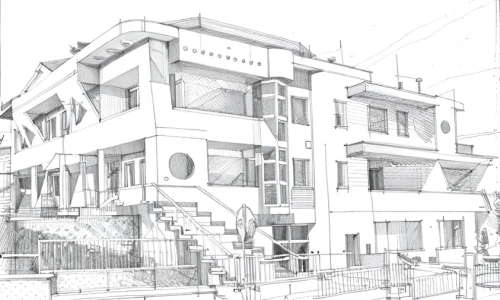 house drawing,residential house,two story house,renovation,apartment house,architect plan,kirrarchitecture,tenement,line drawing,mono-line line art,an apartment,japanese architecture,street plan,core renovation,apartment building,multi-storey,architect,3d rendering,house front,architecture