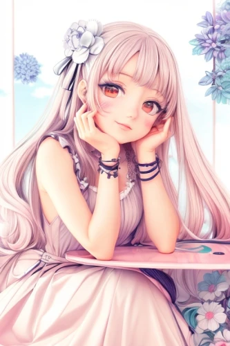 flower background,seerose,floral background,spring background,cherry blossoms,frula,soft pastel,holding flowers,portrait background,hydrangea background,anime girl,precious lilac,flower crown,erika,precious,hydrangea,blushing,flower ribbon,beautiful girl with flowers,girl in flowers