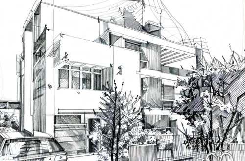 japanese architecture,apartment house,watercolor shops,apartment block,ginza,house drawing,residential,apartment building,an apartment,apartment complex,urban landscape,residential house,sketchbook,street scene,city corner,shibuya,neighborhood,tokyo,watercolor cafe,apartment