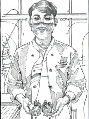 chef's uniform,fishmonger,coloring page,men chef,chef,mono-line line art,biologist,cartoon doctor,repairman,office line art,pencils,mechanic,blue-collar worker,yukio,plumber,prosciutto,line-art,fish-surgeon,worker,pastry chef