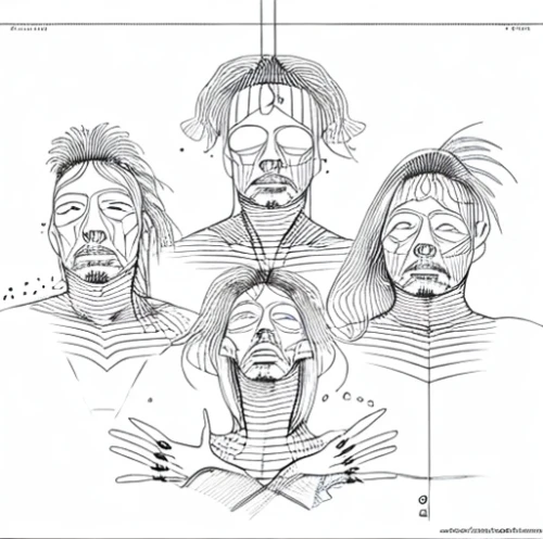 cd cover,coloring page,animal line art,sheet drawing,album cover,hand-drawn illustration,line drawing,summer line art,ego death,line-art,figure group,high-wire artist,covid-19 mask,heads,faces,chili peppers,illustrations,heads of royal palms,quadrathlon,mono line art