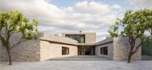 modern house,stone house,3d rendering,qasr azraq,residential house,dunes house,modern architecture,build by mirza golam pir,contemporary,house with caryatids,exposed concrete,stone houses,housebuilding,archidaily,roof landscape,garden elevation,natural stone,private house,house hevelius,stonework,Architecture,General,Modern,Classical Whimsy,Architecture,General,Modern,Classical Whimsy