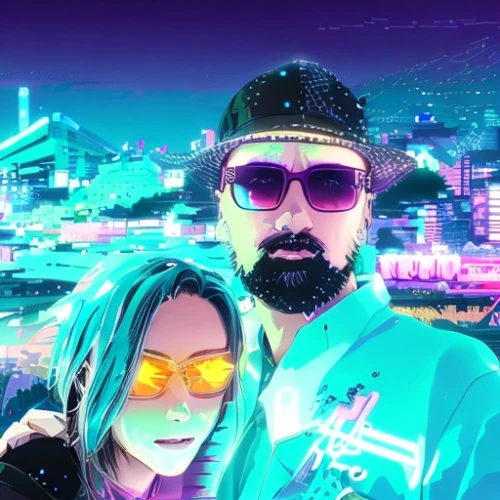 cyberpunk,cyber glasses,neon carnival brasil,acapulco,digital nomads,digiart,retro background,elektroniki,sochi,miami,tokyo ¡¡,fan art,couple goal,neon lights,uv,digital background,portrait background,80s,teal digital background,neon ghosts,Common,Common,Japanese Manga,Common,Common,Japanese Manga