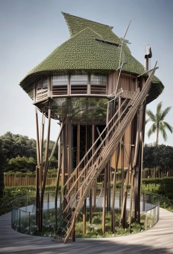 stilt house,lifeguard tower,observation tower,tree house hotel,lookout tower,asian architecture,feng shui golf course,stilt houses,cube stilt houses,bird tower,rumah gadang,tree house,play tower,the golden pavilion,singapore landmark,eco hotel,chinese architecture,water tank,gazebo,pigeon house,Architecture,General,Modern,Industrial Modernism,Architecture,General,Modern,Industrial Modernism