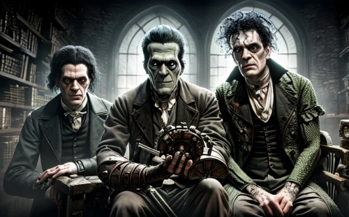 gothic portrait,vampires,sherlock holmes,whitby goth weekend,e-book readers,bram stoker,preachers,frankenstien,wizards,sci fiction illustration,the books,halloween frankenstein,holmes,bibliology,frankenstein,twelve apostle,theoretician physician,potions,optician,vamps