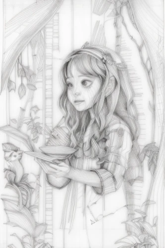 fae,faerie,girl in the garden,little girl fairy,pencil frame,faery,girl drawing,violin woman,fairy tale character,eglantine,violin player,hand-drawn illustration,girl with tree,girl picking flowers,flautist,frame drawing,sheet drawing,girl in a wreath,frame border drawing,little girl in wind