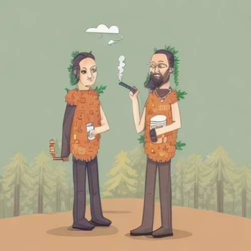 hipsters,coffee tea illustration,legalization,oddcouple,pines,fir trees,forest workers,pipe smoking,conifers,cartoon forest,smoking ban,brown cigarettes,smoking man,growers,no-smoking,non-smoking,quit smoking,pine family,match play,woodsman