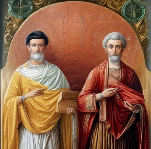 pythagoras,230 ce,orange robes,taraxum,vilgalys and moncalvo,2nd century,wise men,bellini,epicometis,monks,tiberius,the order of cistercians,byzantine,fresco,kentauros,peloponnes,twelve apostle,benedictine,saint paul,rulers