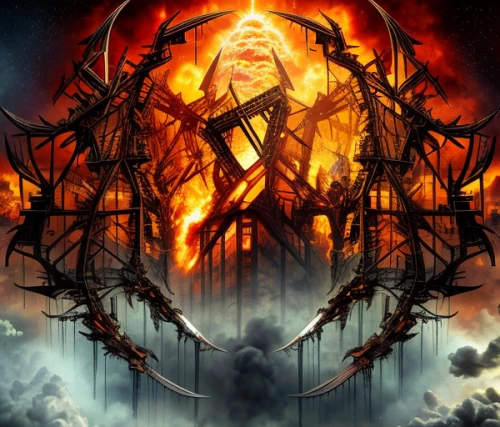 pillar of fire,testament,conflagration,fire background,the conflagration,lake of fire,burning earth,city in flames,purgatory,fire logo,gallows,throne,ring of fire,fire kite,firmament,wind rose,heaven and hell,pentagram,rain of fire,iron gate,Realistic,Movie,Urban Destruction,Realistic,Movie,Urban Destruction