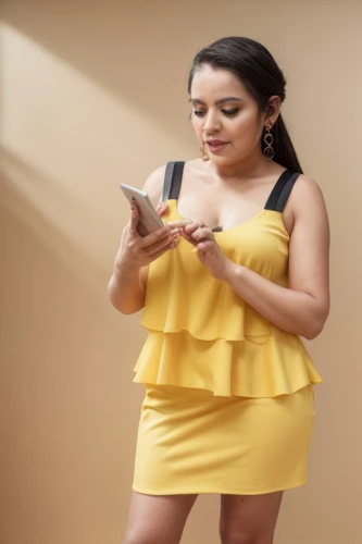 social,yellow background,yellow and black,yellow purse,yellow,plus-size model,yellow jumpsuit,woman holding a smartphone,pooja,yellow orange,woman eating apple,plus-size,yellow color,neha,yellow mustard,women's clothing,cocktail dress,women clothes,lemon background,gordita,Common,Common,Natural,Common,Common,Natural