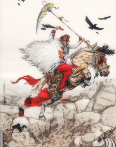 pegaso iberia,red cloud,yi sun sin,heroic fantasy,falconer,wind warrior,cavalry,flying hawk,cover,red chief,pegasus,white eagle,conquistador,griffon bruxellois,war bonnet,eagle illustration,the american indian,baron munchausen,book cover,game illustration