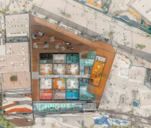 multistoreyed,urban design,overhead view,mixed-use,aerial view umbrella,school design,bird's-eye view,tehran aerial,new housing development,top view,view from above,croydon facelift,multi-storey,aqua studio,glass building,athens art school,architect plan,urban development,hotel complex,glass facades