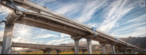 sweeping viaduct,highway bridge,viaduct,overpass,concrete bridge,railroad bridge,under the bridge,trestle,freeway,tied-arch bridge,railway bridge,autobahn,railway rails,spit bridge,elevated railway,hdr,scenic bridge,rail traffic,longexposure,interstate