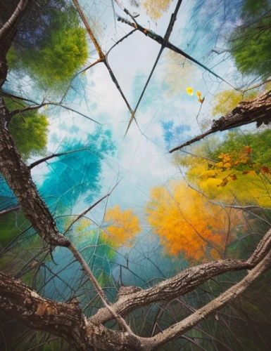 kaleidoscope art,multiple exposure,colorful tree of life,kaleidoscope,watercolor tree,kaleidoscopic,glass roof,watercolor leaves,trees with stitching,nature art,round autumn frame,tree canopy,leaves frame,fractals art,tree top,fallen colorful,canopy,double exposure,art forms in nature,virtual landscape