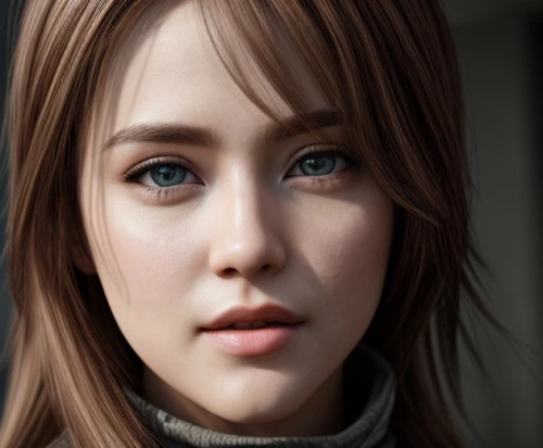 pupils,doll's facial features,women's eyes,girl portrait,the blue eye,luka,blue eyes,heterochromia,3d rendered,eyes,cinnamon girl,winterblueher,blue eye,realdoll,maya,lis,ps5,female face,realistic,color is changable in ps,Common,Common,Natural