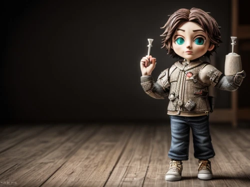 clay doll,toy photos,3d figure,female doctor,toy's story,collectible doll,girl with gun,girl with a gun,actionfigure,action figure,eleven,doll figure,game figure,figurine,wind-up toy,wooden doll,child's play,female doll,killer doll,painter doll,Common,Common,Natural