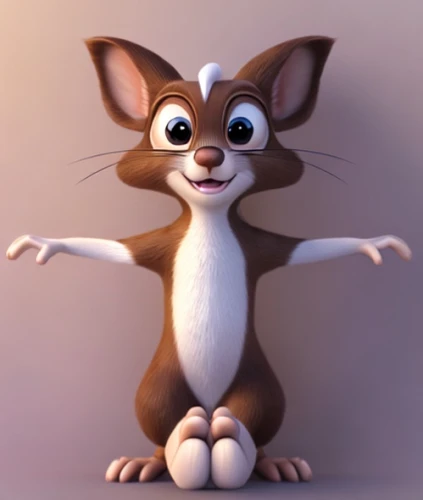 cute cartoon character,squirell,madagascar,cartoon cat,mouse lemur,weasel,mammal,3d model,mustelid,character animation,disney character,cute cartoon image,animated cartoon,3d rendered,raccoon,stoat,mouse,douglas' squirrel,cartoon character,long tailed weasel,Game&Anime,Pixar 3D,Pixar 3D