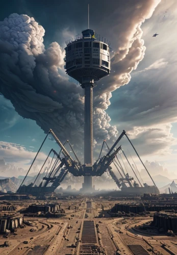 control tower,skycraper,cloud towers,electric tower,steel tower,photo manipulation,cellular tower,airships,sky space concept,post-apocalyptic landscape,airship,skyscraper,burning man,hindenburg,the skyscraper,photomanipulation,impact tower,observation tower,sky city,o2 tower,Common,Common,Game