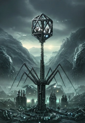 metatron's cube,electric tower,bacteriophage,cellular tower,hex,fractal design,steel tower,dodecahedron,tower of babel,cogwheel,cog,power towers,cube background,armillary sphere,biomechanical,metropolis,monolith,fractal environment,orb,glass pyramid,Game&Anime,Manga Characters,Darkness