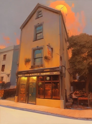 pub,crooked house,watercolor cafe,the pub,irish pub,red hen,a restaurant,watercolor tea shop,wine tavern,crispy house,kitchen fire,fire damage,clover hill tavern,old town house,bistro,3d rendering,the coffee shop,brewery,burning house,coffeehouse