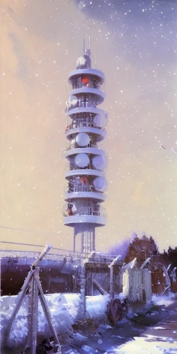 cellular tower,control tower,radio tower,electric tower,pagoda,beacon,transmitter,tower,transmitter station,lighthouse,tv tower,television tower,observatory,earth station,communications tower,watertower,light house,fire tower,observation tower,cell tower
