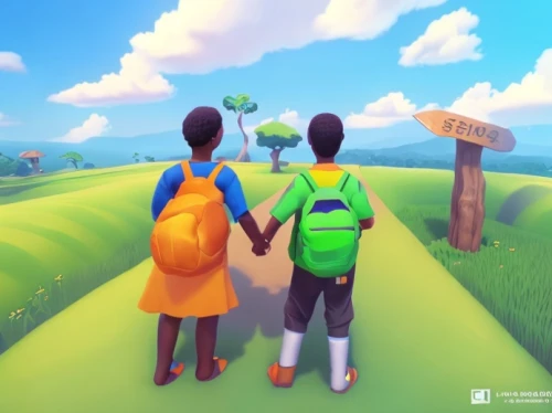 girl and boy outdoor,hold hands,hand in hand,community connection,holding hands,walk with the children,adventure game,children's background,hands holding,game art,game illustration,connecting,background image,low-poly,connectedness,a journey of discovery,online path travel,low poly,aa,partnership,Common,Common,Cartoon