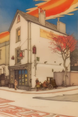 watercolor tea shop,watercolor cafe,izakaya,pub,studio ghibli,bistro,japanese restaurant,a restaurant,the pub,color pencil,restaurant,watercolor shops,tavern,colored pencil background,wine tavern,剣岳,bazaruto,kyoto,pizzeria,teppanyaki