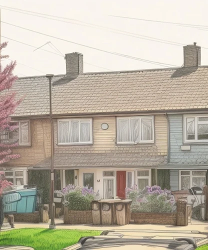 housing estate,outskirts,suburb,houses clipart,suburbs,wooden houses,suburban,housebuilding,estate agent,residential area,row of houses,neighbourhood,coloured pencils,house drawing,residential house,terraced,house painting,thatch roofed hose,townhouses,3d rendering