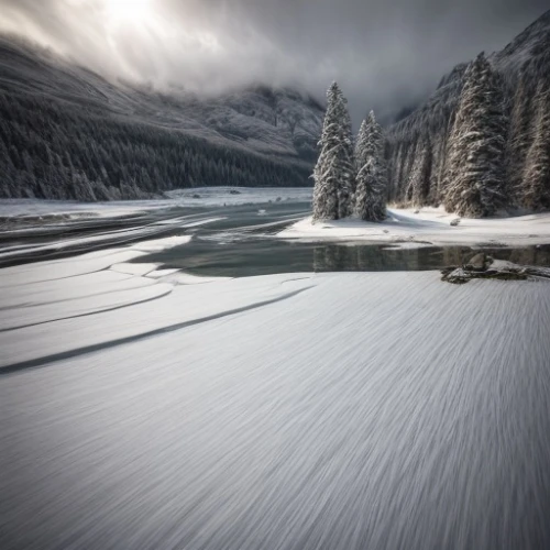 frozen lake,engadin,alpsee,winter landscape,bow valley,snow landscape,south tyrol,lake louise,bow river,lake misurina,antorno lake,winter lake,east tyrol,snowy landscape,ice landscape,braided river,hintersee,jasper national park,lago grey,salt meadow landscape,Common,Common,Natural