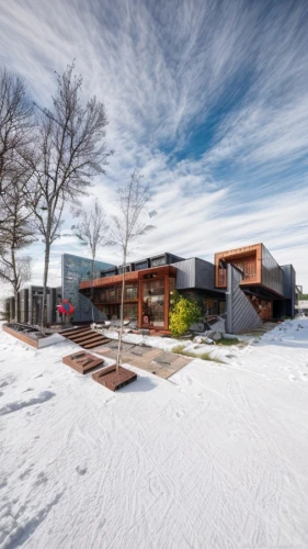 dunes house,winter house,timber house,snow house,cubic house,cube house,modern house,snow roof,new england style house,snowhotel,residential house,ski facility,ski station,snow shelter,chalet,wooden house,house in mountains,house in the mountains,ruhl house,inverted cottage,Architecture,General,Nordic,Nordic Eclecticism