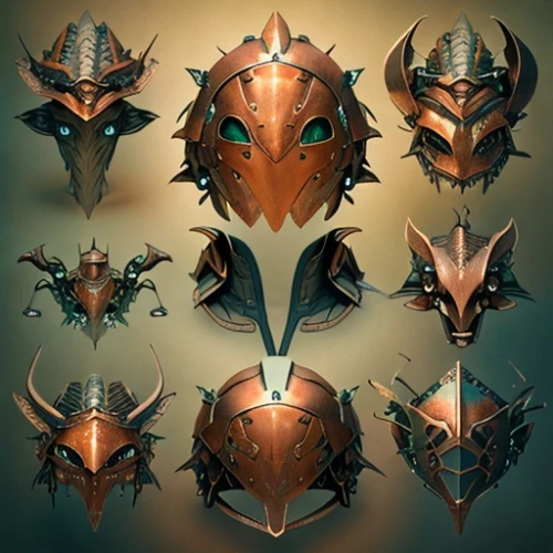 knight armor,tribal masks,head plate,mod ornaments,decorative arrows,halloween masks,vector images,dragon design,tribal arrows,shields,crown icons,helmets,skull mask,armor,fractalius,light mask,armour,masks,equestrian helmet,vector design,Game&Anime,Pixar 3D,Pixar 3D