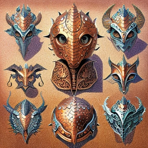 tribal masks,dragon design,venetian mask,mod ornaments,african masks,knight armor,chondro,halloween masks,draconic,skull mask,ffp2 mask,tribal,atlas moth,alien warrior,masks,masquerade,fractalius,armored animal,neottia nidus-avis,gold mask,Game&Anime,Doodle,Children's Color Manga