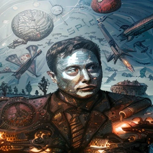 sci fiction illustration,tesla,yuri gagarin,admiral von tromp,prejmer,vulcan,emperor of space,dali,cosmonaut,auqarium,cyborg,sci fi,fantasy portrait,escher,apiarium,cg artwork,scifi,sci-fi,sci - fi,cog,Game&Anime,Manga Characters,Darkness