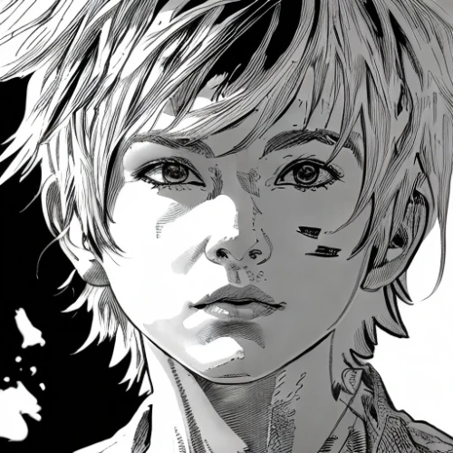 piko,ren,killua,tiber riven,edit icon,killua hunter x,comic style,fuki,mono line art,newt,rei ayanami,cg artwork,custom portrait,amano,meteora,eyes line art,digital illustration,nora,jin deui,yukio,Art sketch,Art sketch,Fine American Manga