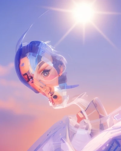 the beach pearl,bjork,widow's tears,sky,star mother,widowmaker,pompadour,diamond background,sun bride,celestial,sun,crystalline,dita,astral traveler,sky rose,fantasia,aquarius,ice queen,lens flare,diamond-heart,Game&Anime,Pixar 3D,Pixar 3D