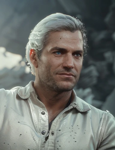 witcher,silver fox,male elf,mullet,male character,el capitan,cullen skink,farmer in the woods,bordafjordur,portrait background,mercenary,cable innovator,ocelot,cable,aquaman,old man of the mountain,iceman,gale,gabriel,the face of god,Common,Common,Game